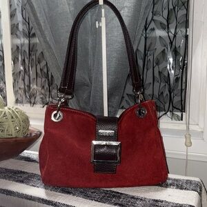 Red and Brown fashon Shoulder Bag